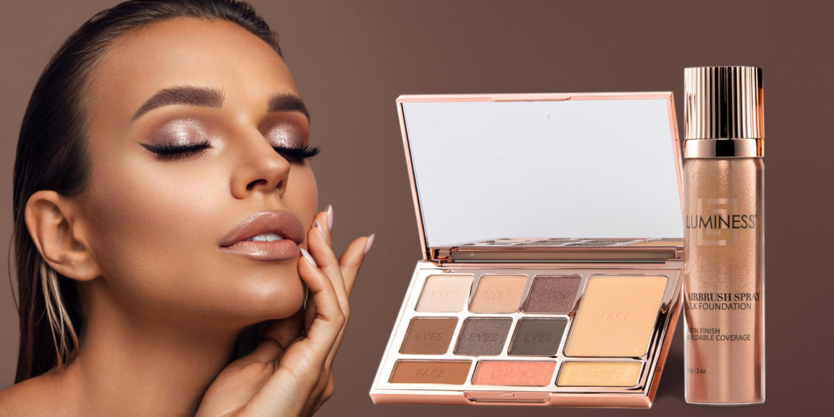 LUMINESS Face Time 3‑piece makeup kit for quick, complete looks