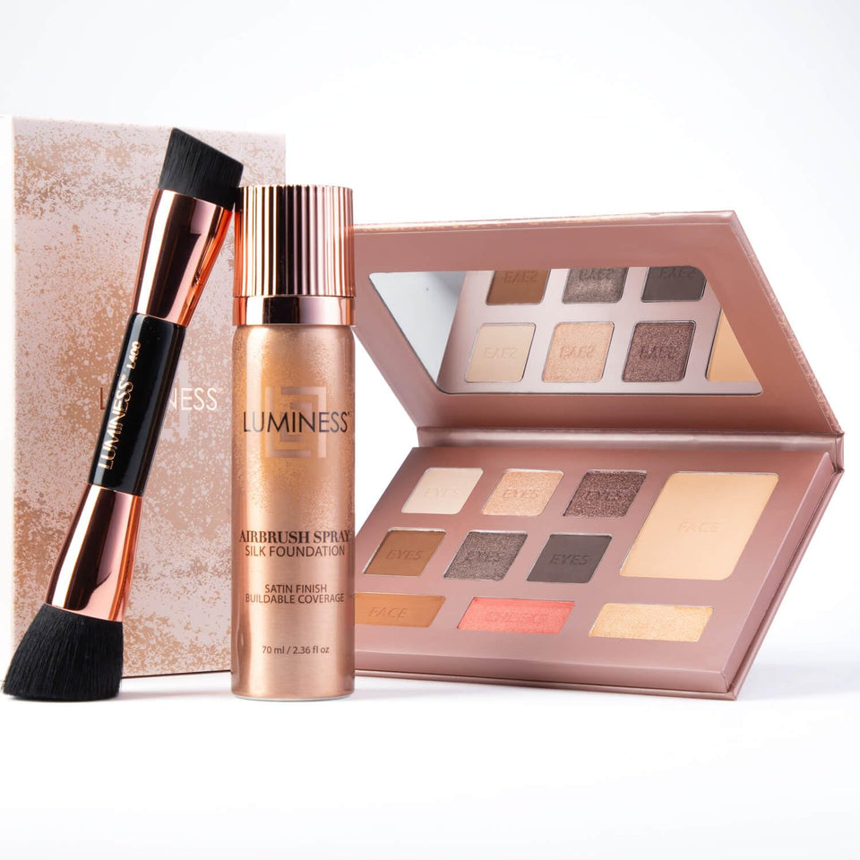 LUMINESS Face Time Face Palette with six shadows, blush, bronzer and highlighter for versatile looks
