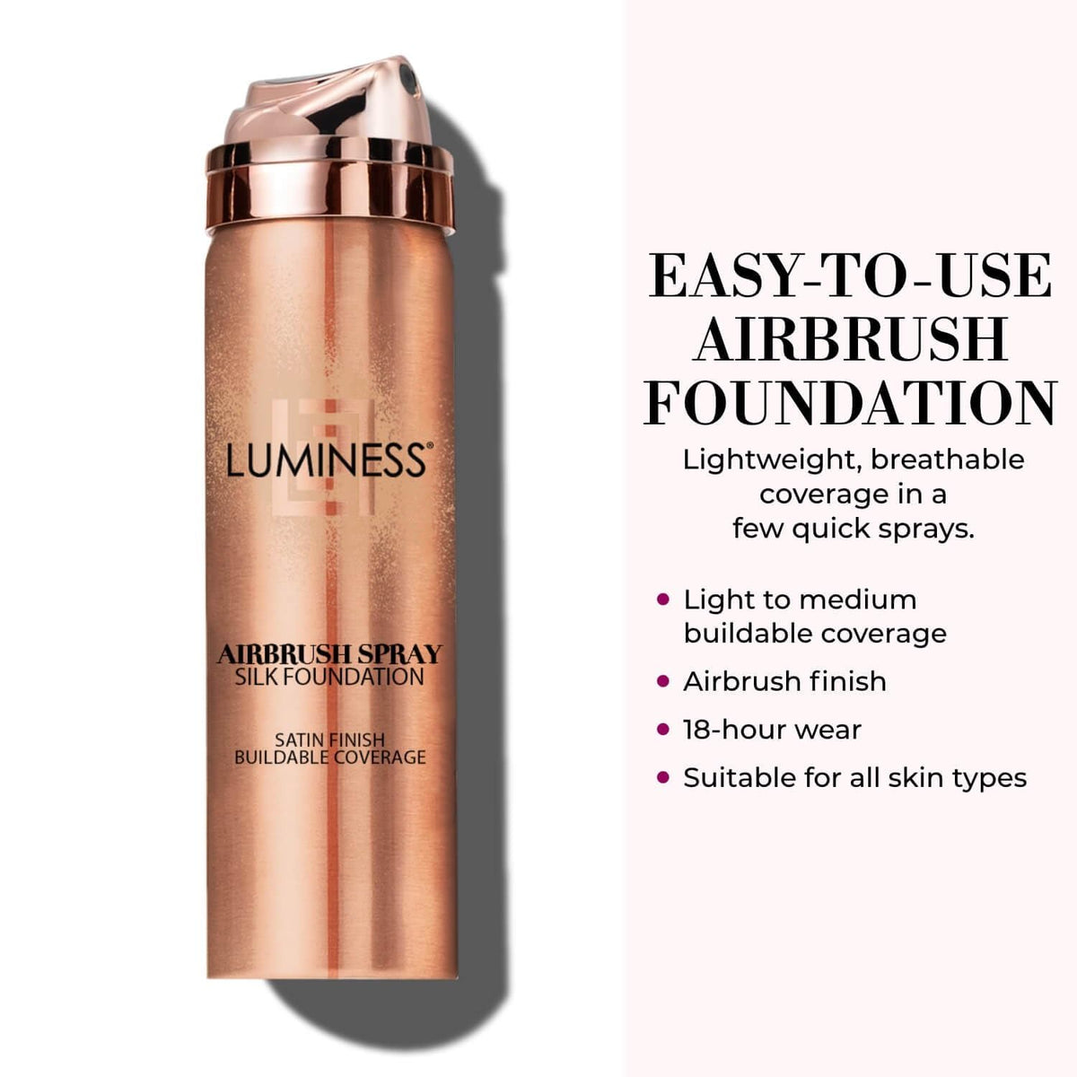 Luminess hyaluronic acid moisture supports comfortable, plump-looking skin throughout the day.