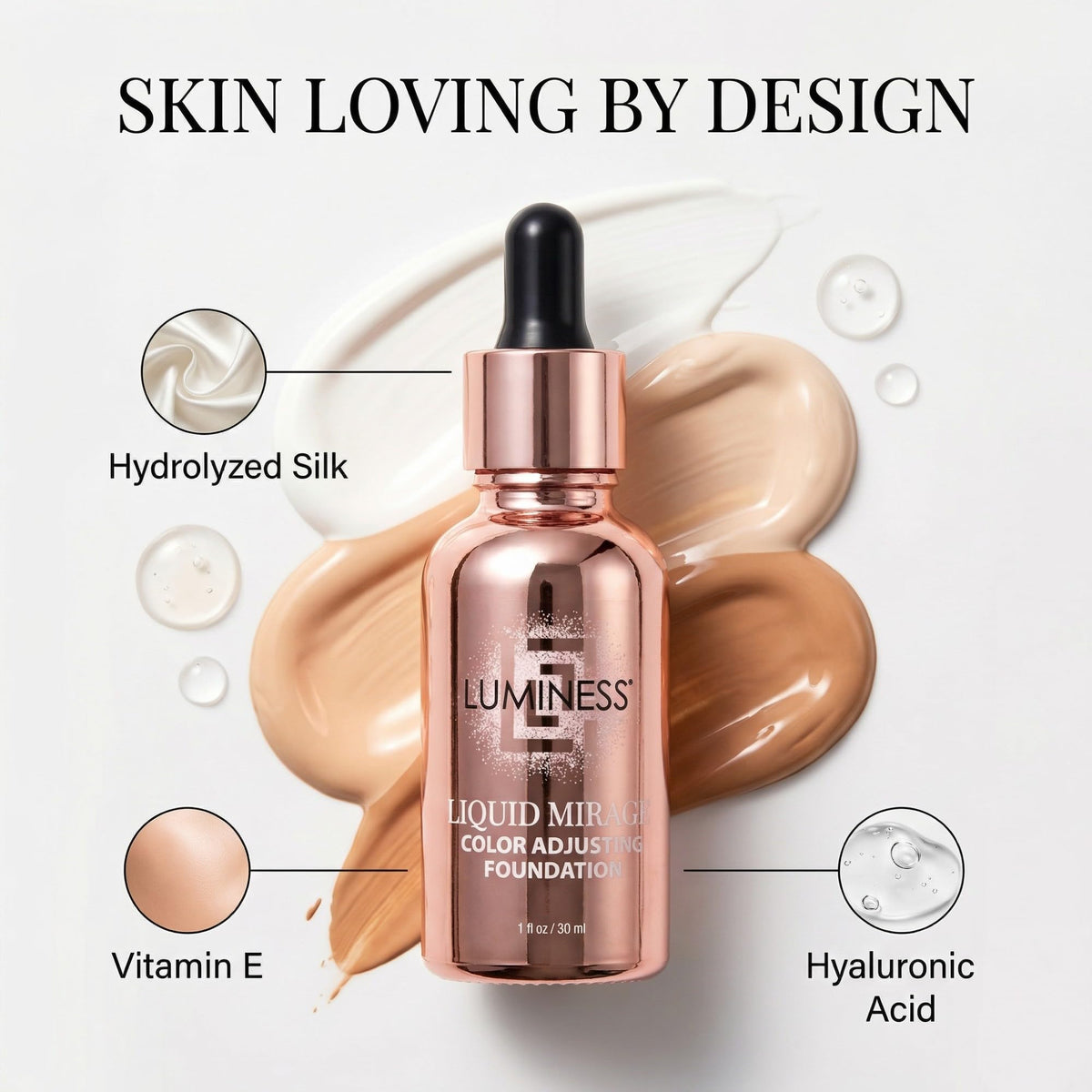 LUMINESS Liquid Mirage natural-finish look under daylight conditions.