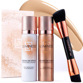 LUMINESS primer bottle ready for a hydrating base application
