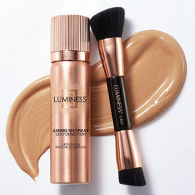 Luminess Silk Airbrush Foundation bottle for flawless, buildable coverage.