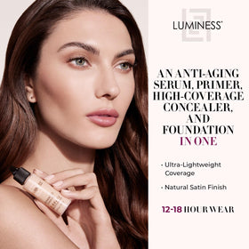 Luminess Silk4-In-1 airbrush foundation in action delivering even coverage.