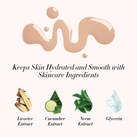 Luminess Silk4-In-1 airbrush foundation satin finish with subtle glow.