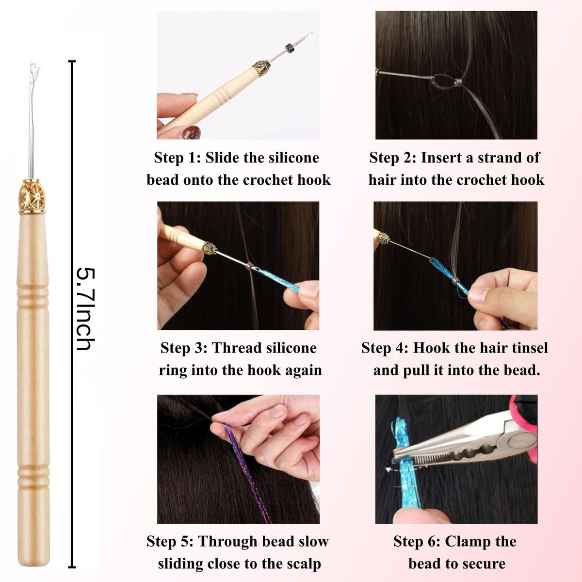 Lumitressa needles set for precise bead work