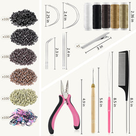Lumitressa silicone-lined micro ring beads securely grip hair