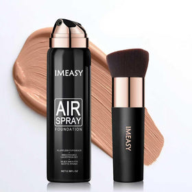 Lumiyou Airbrush Bottle Closeup shows sleek design for lightweight full-coverage application.