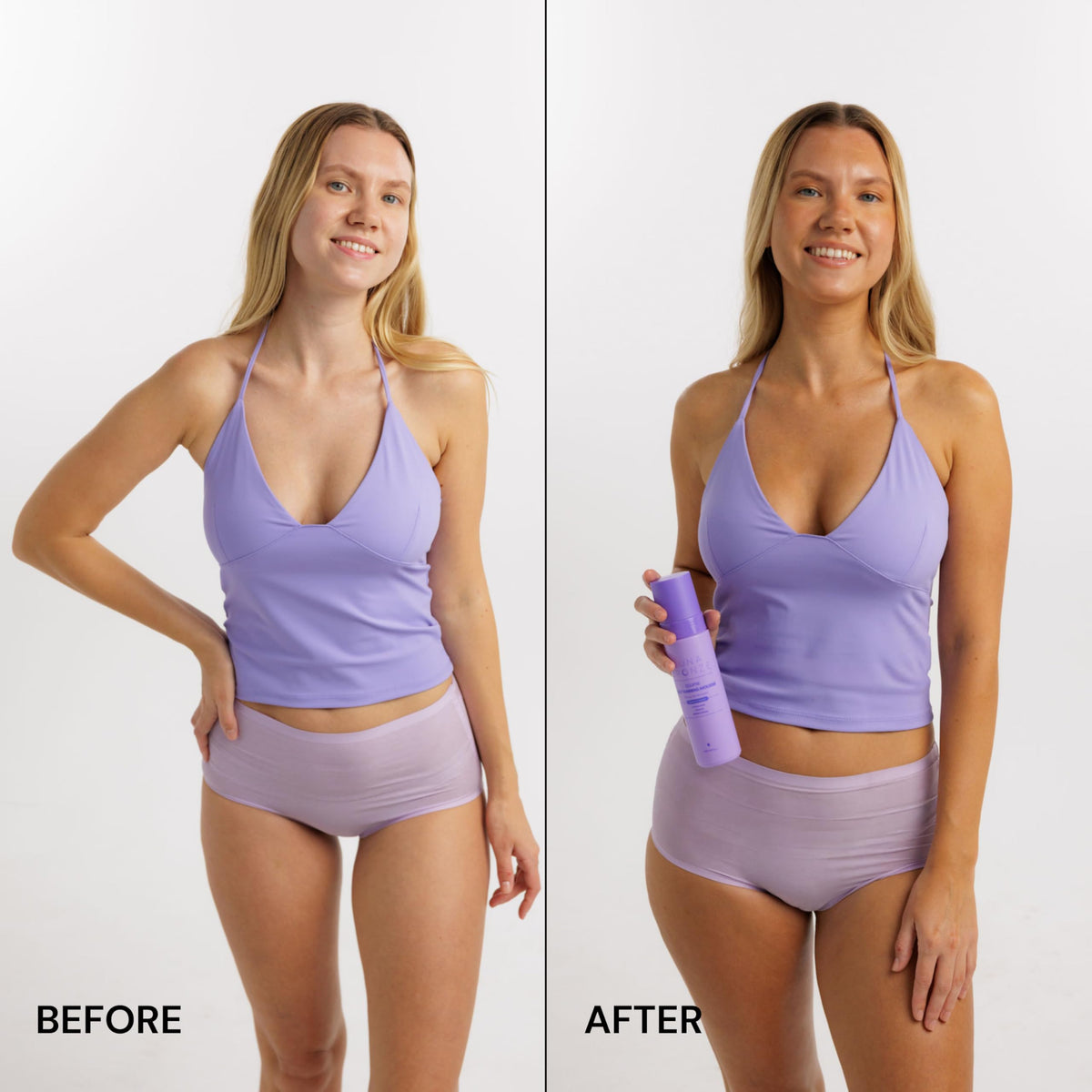 Luna Bronze Eclipse Self Tan Mousse applied on skin showing even coverage