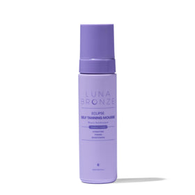 Luna Bronze Eclipse Self Tan Mousse bottle hero shot showing streak-free natural bronze glow