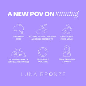Luna Bronze fast-developing tan reaching deeper shade in hours.