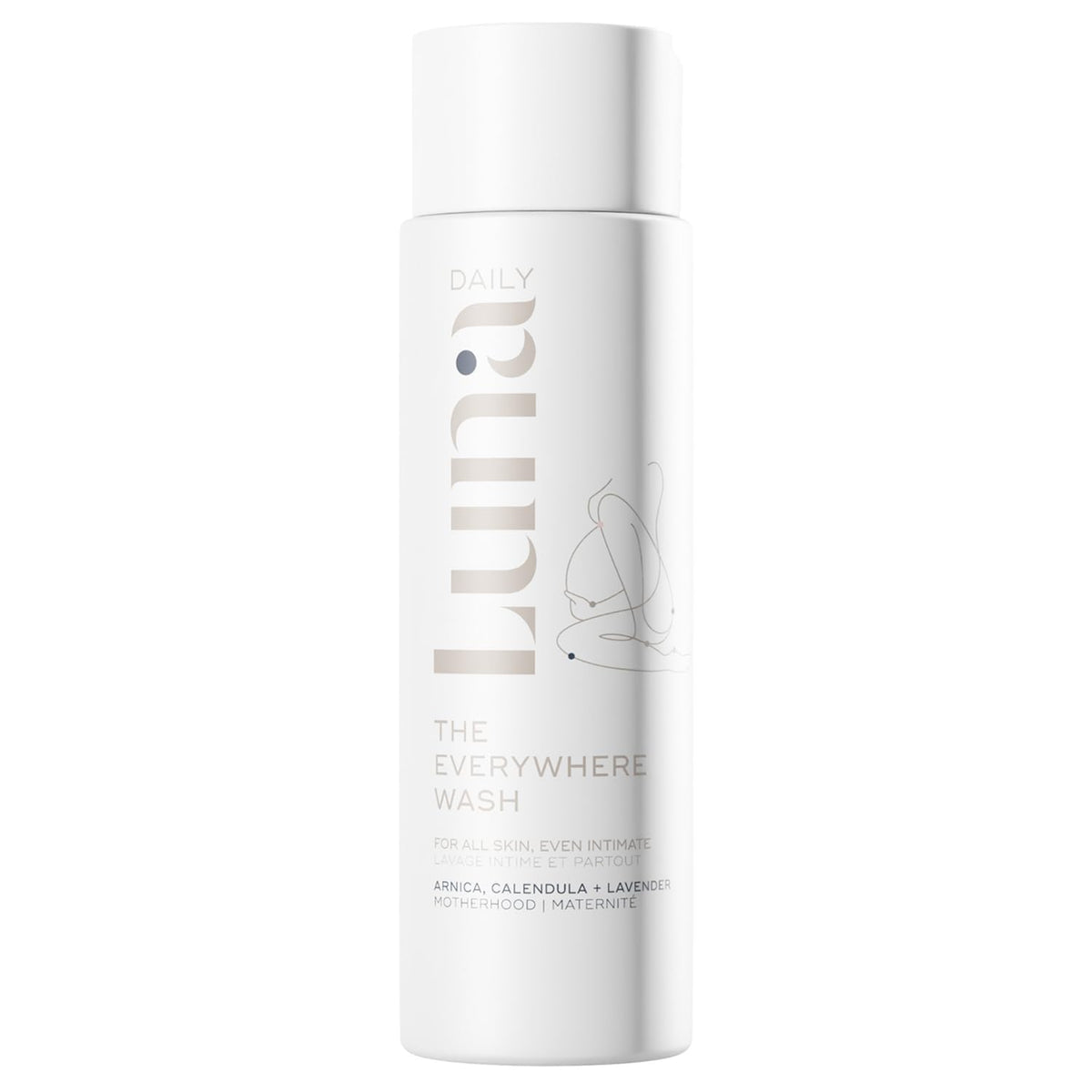 Luna Daily Intimate Wash bottle with coconut-lactic formula for gentle daily cleansing