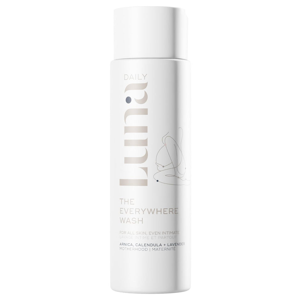 Luna Daily Intimate Wash bottle with coconut-lactic formula for gentle daily cleansing