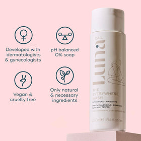 Luna Daily Intimate Wash motherhood-safe formula suitable for sensitive skin