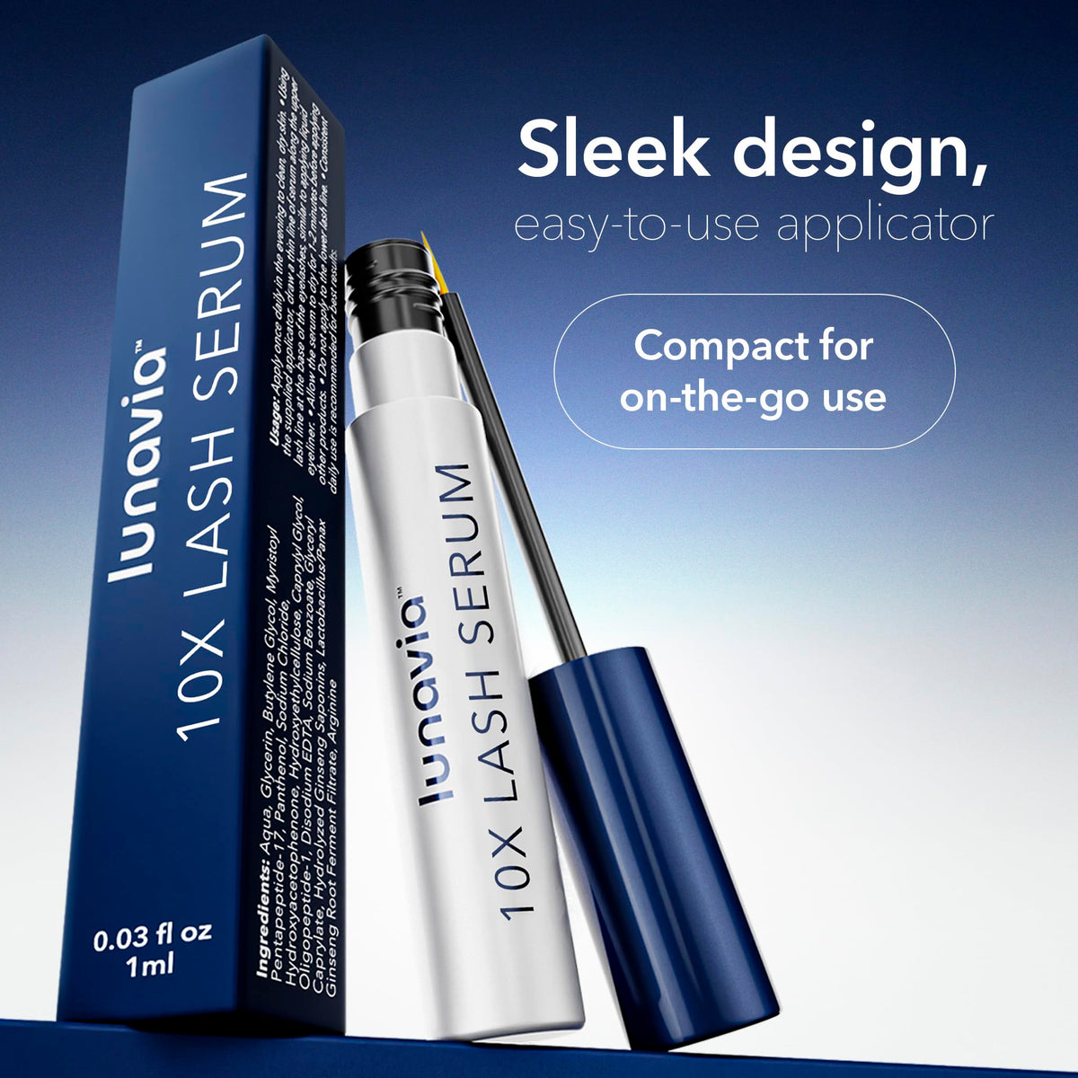 Lunavia nightly care steps visual suggesting an easy, gentle routine.