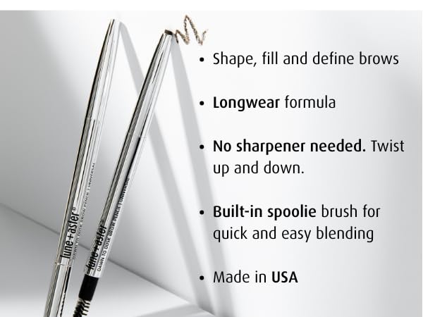 Lune+Aster Brow Pencil daily use to sculpt and fill brows.