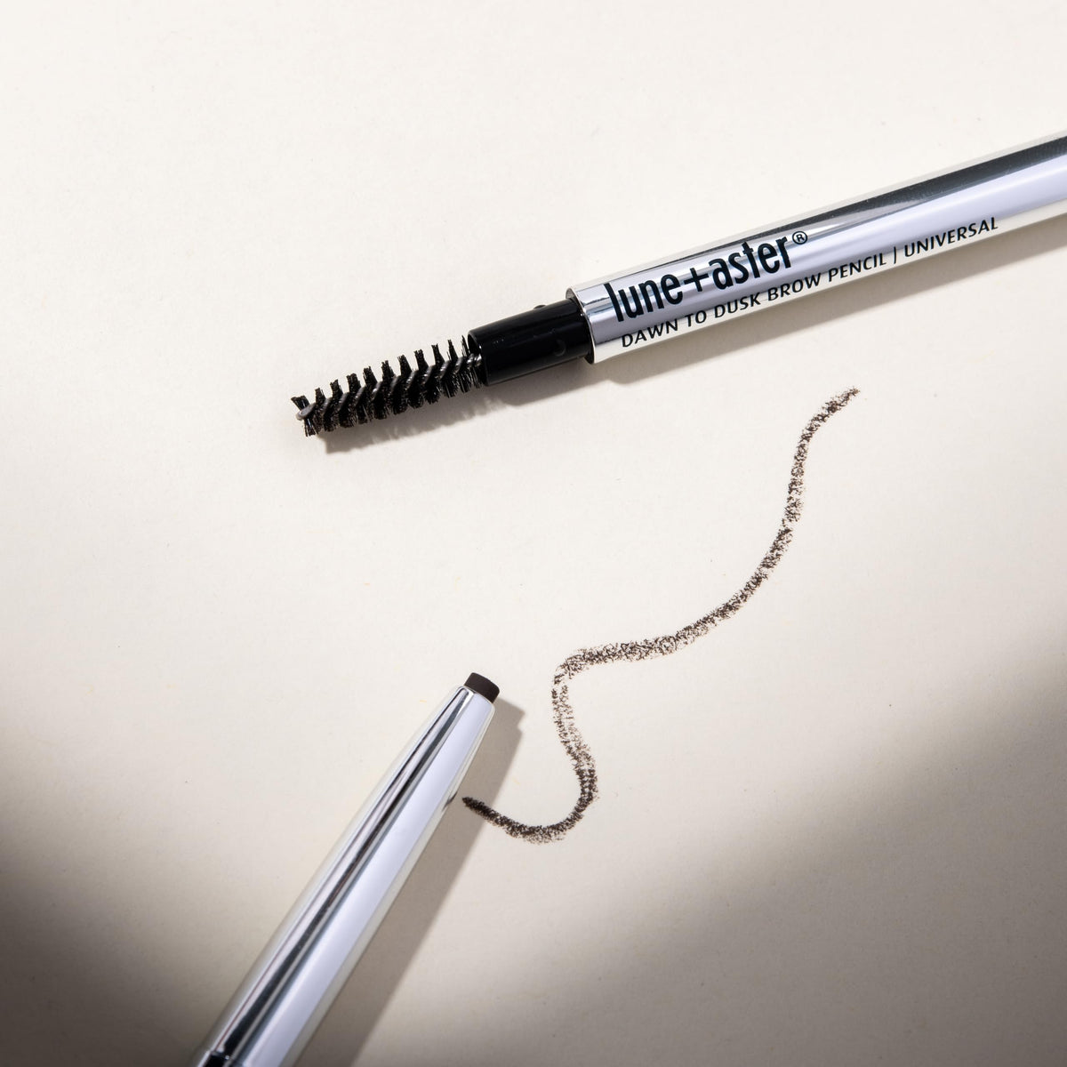 Lune+Aster Brow Pencil vegan and gluten-free for clean beauty.