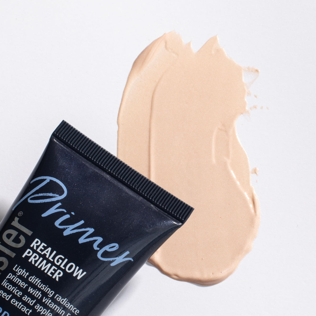 Lune+Aster RealGlow Primer on skin delivering a luminous, even tone