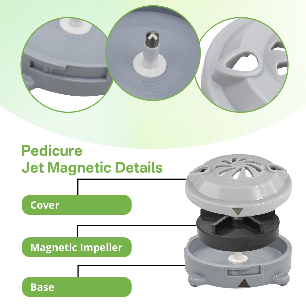 BF-004 magnetic impeller component for pipeless spa jets