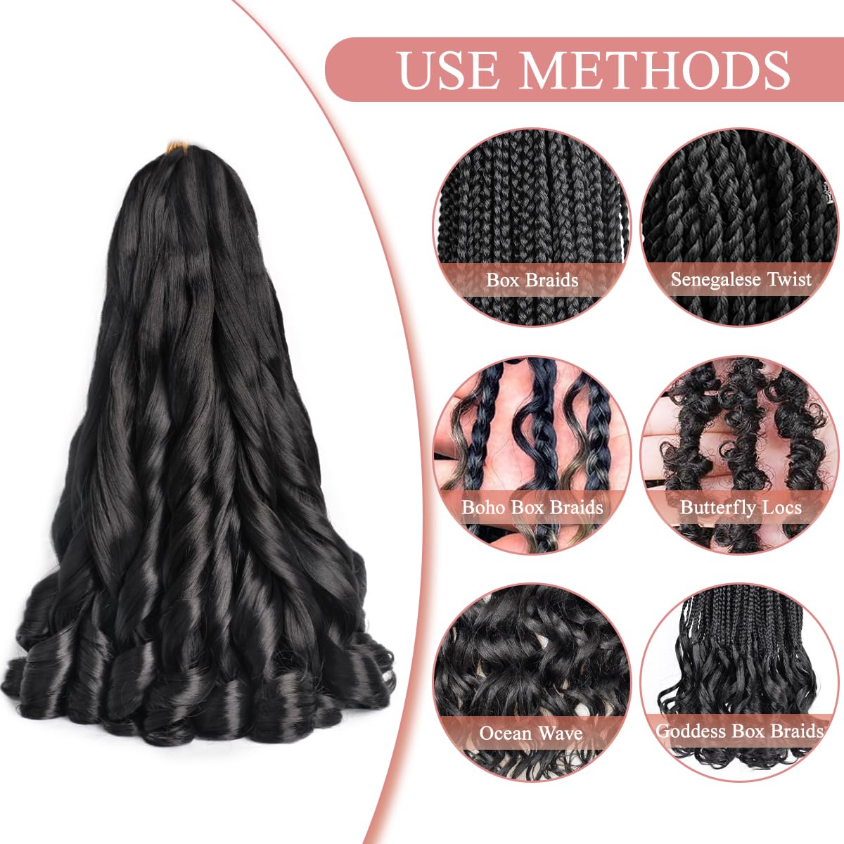 Luoyudu black women braiding hair designed to blend with diverse tones