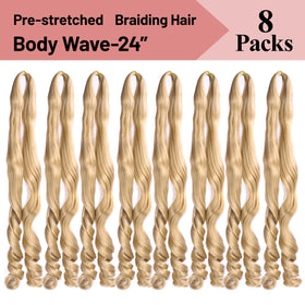 Easy installation ready-to-braid condition with Luoyudu braiding hair 24 inch.
