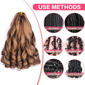 Luoyudu 12inch hair in action during crochet installation.