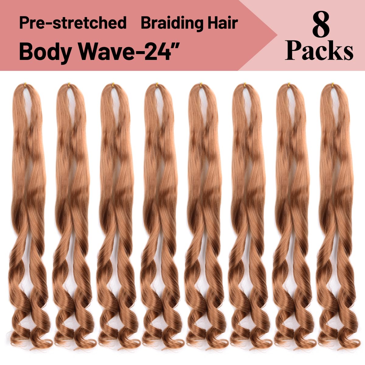 Soft and silky Luoyudu 24-inch French curl braid texture