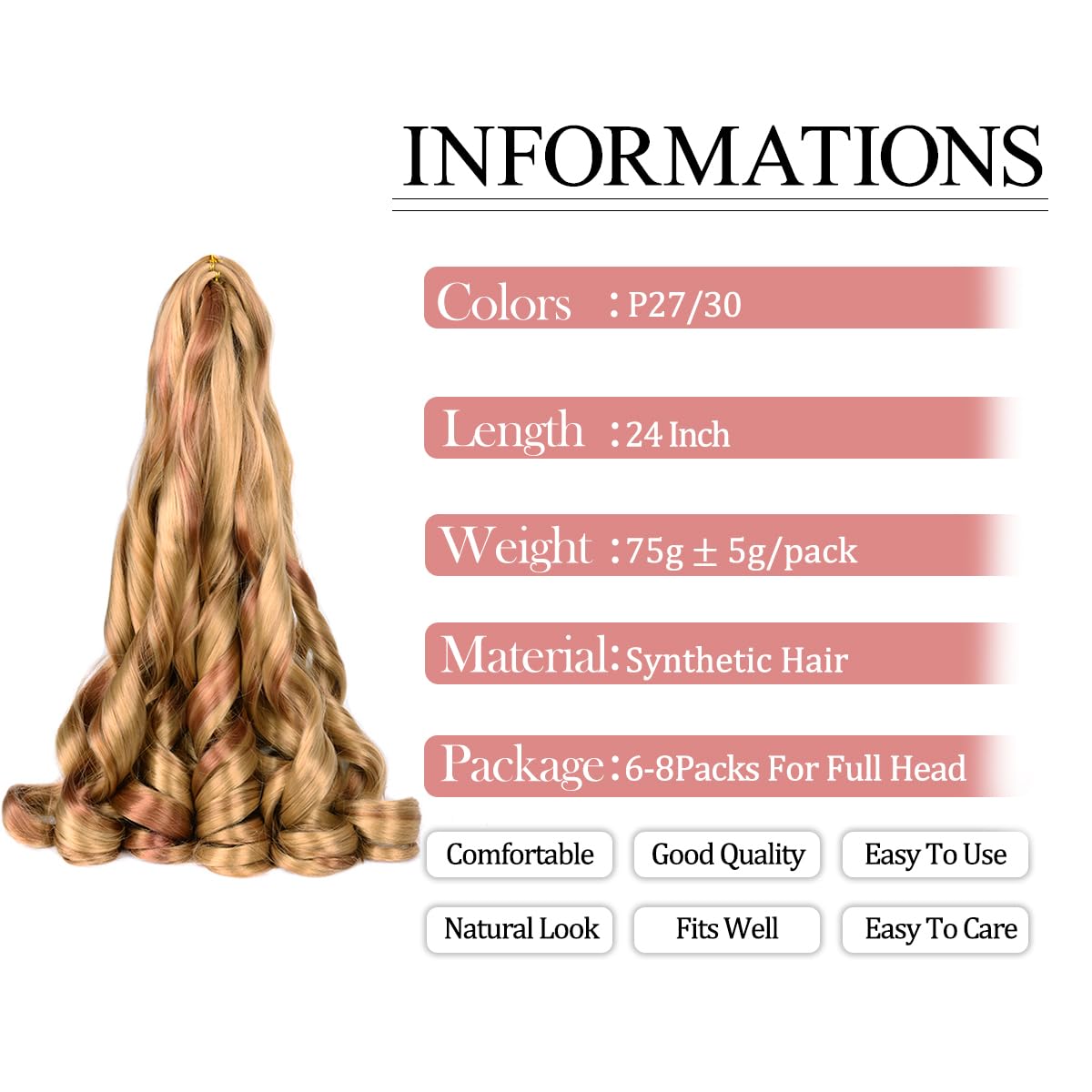 Luoyudu loose wave braiding hair 24 inch bundle shown for versatile box style.