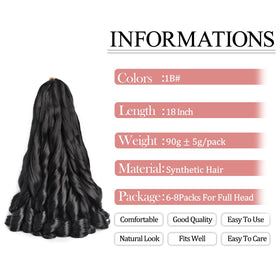 Luoyudu loose wavy braiding hair 18in versatile for box braids and twists