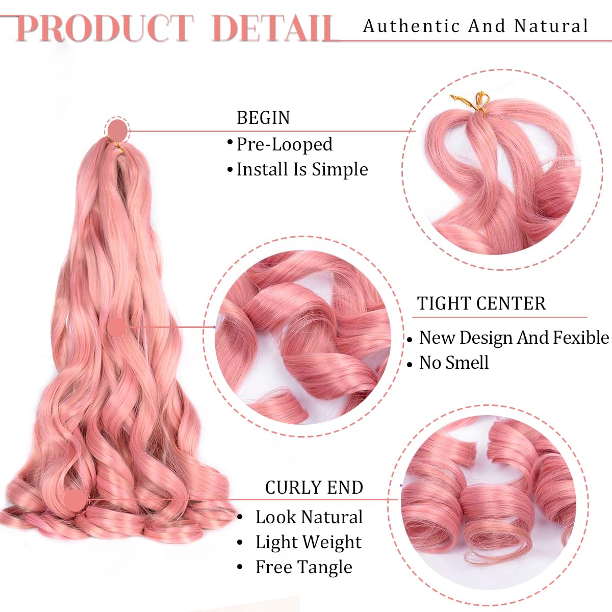 Luoyudu 24 inch pre-stretched braiding extensions in calm styling