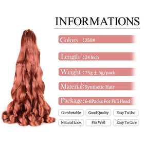 Luoyudu pre-stretched braiding hair 24in Ginger 350, easy to separate and braid.