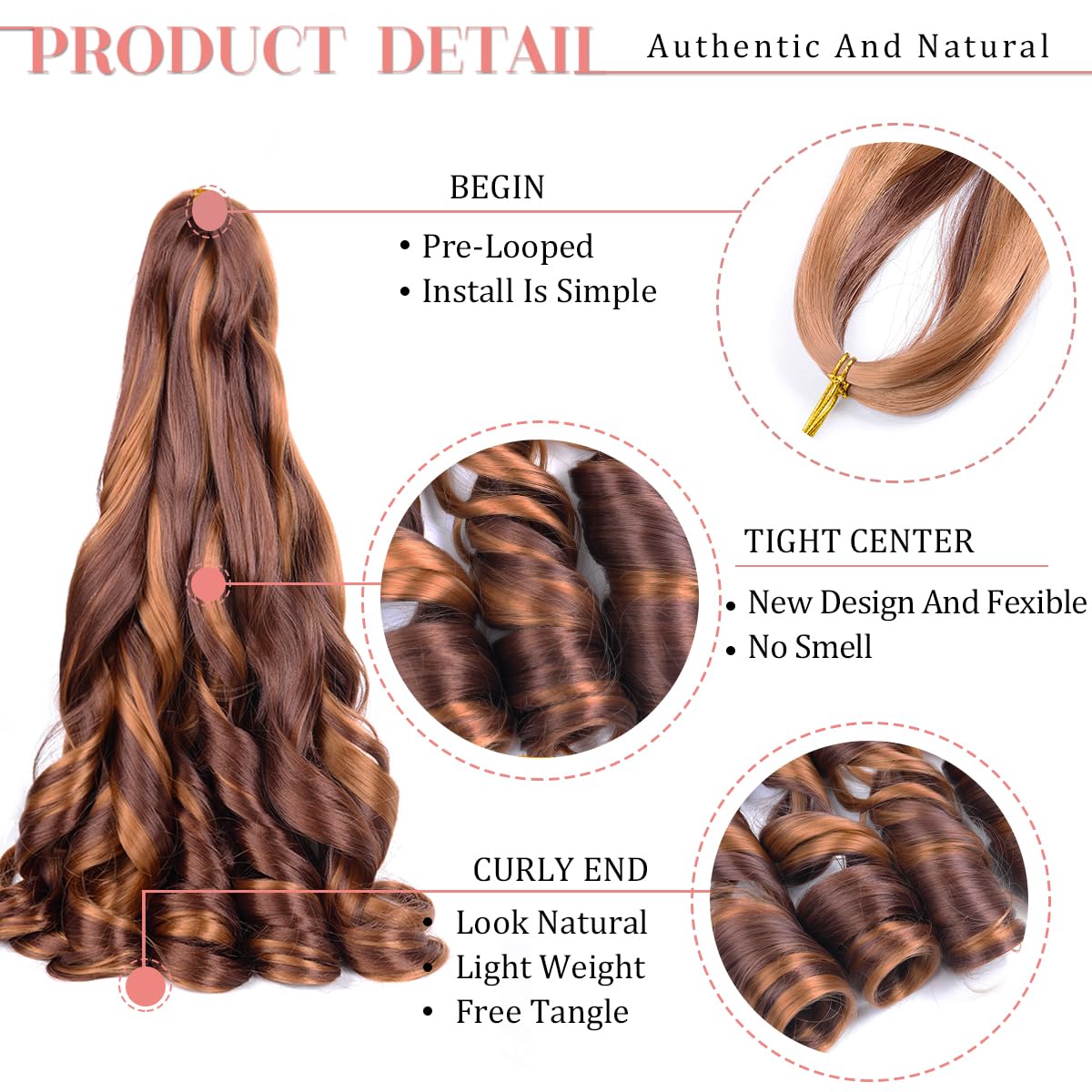 Luoyudu pre-stretched curls simplify styling with a natural bounce.