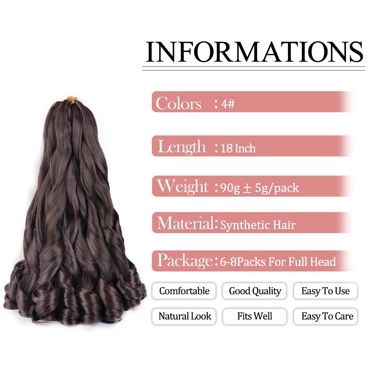 Luoyudu pre-stretched yaki crochet hair showing natural look and quick install.