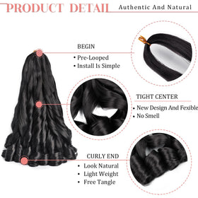 Luoyudu six-pack bouncy braiding hair for quick protective styles