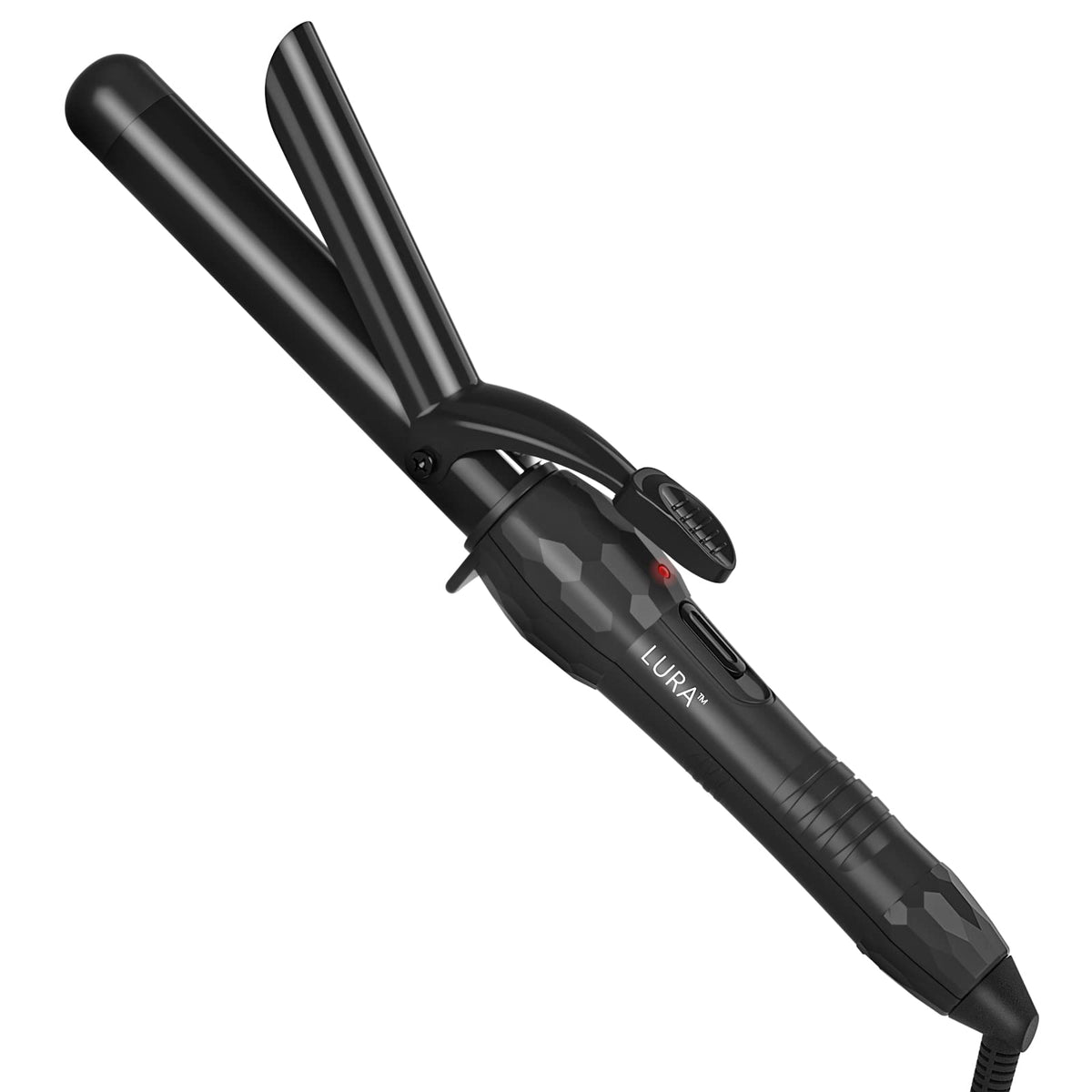 LURA 1 1/4-inch curling iron with large barrel for voluminous waves and a smooth finish.