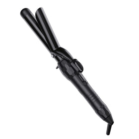LURA 1-inch curling iron barrel delivers smooth, glossy curls with ceramic tourmaline coating.