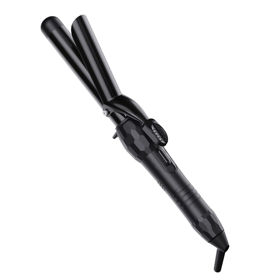 LURA 1-inch curling iron barrel delivers smooth, glossy curls with ceramic tourmaline coating.