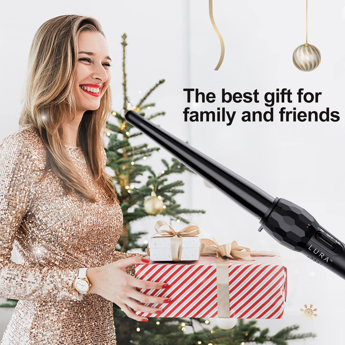 LURA 360-degree swivel cord close-up enables safer, easier styling.