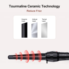 LURA wand features a 360-degree swivel cord for safe styling