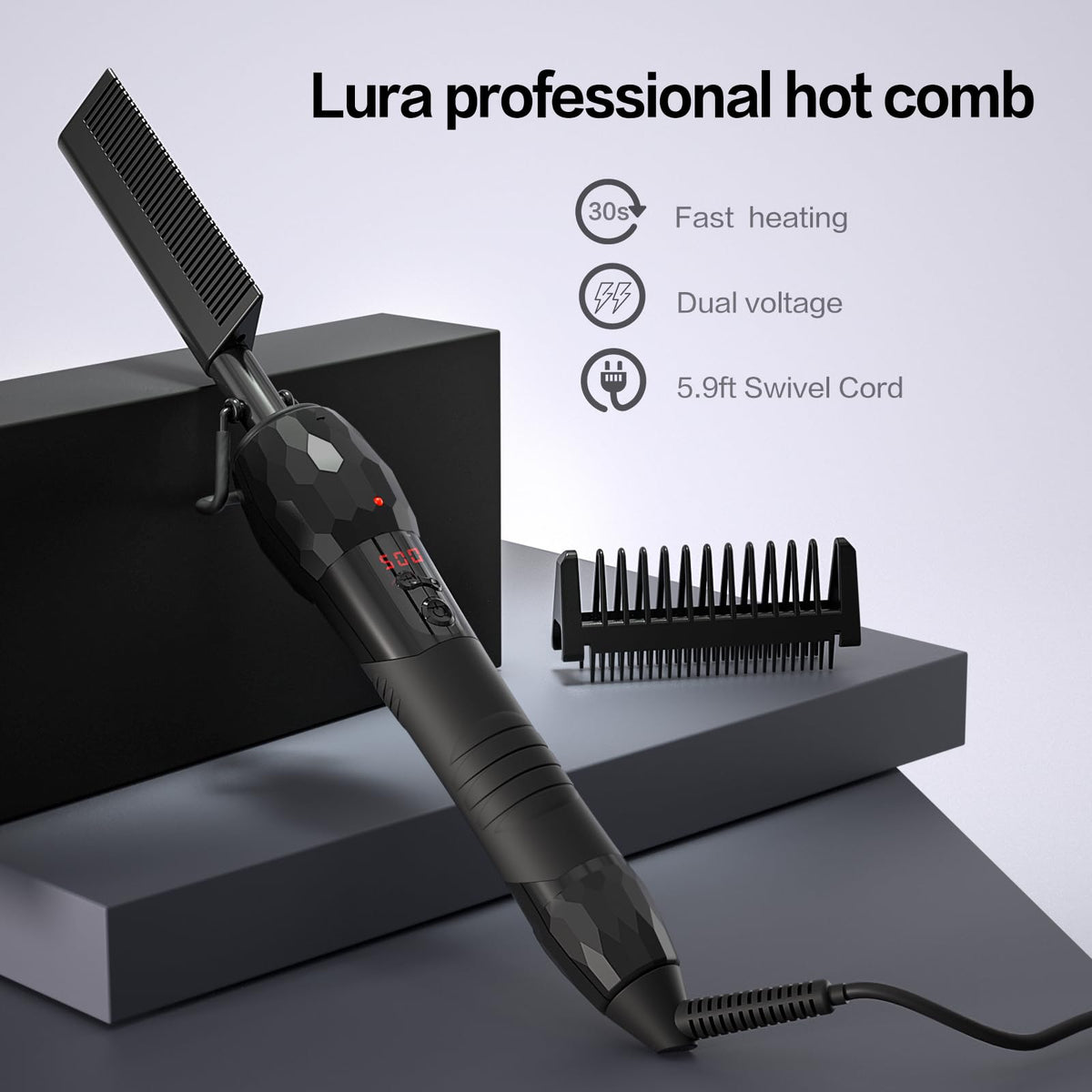 LURA offers 15 heat settings to customize styling across textures.