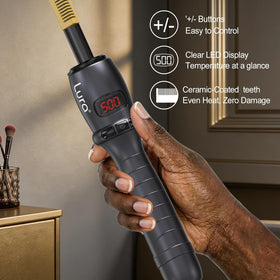 LURA hot comb with 60-minute auto shut-off for safe daily use