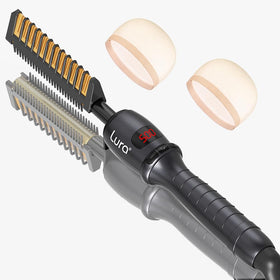 LURA hot comb with heat settings display for precise home styling