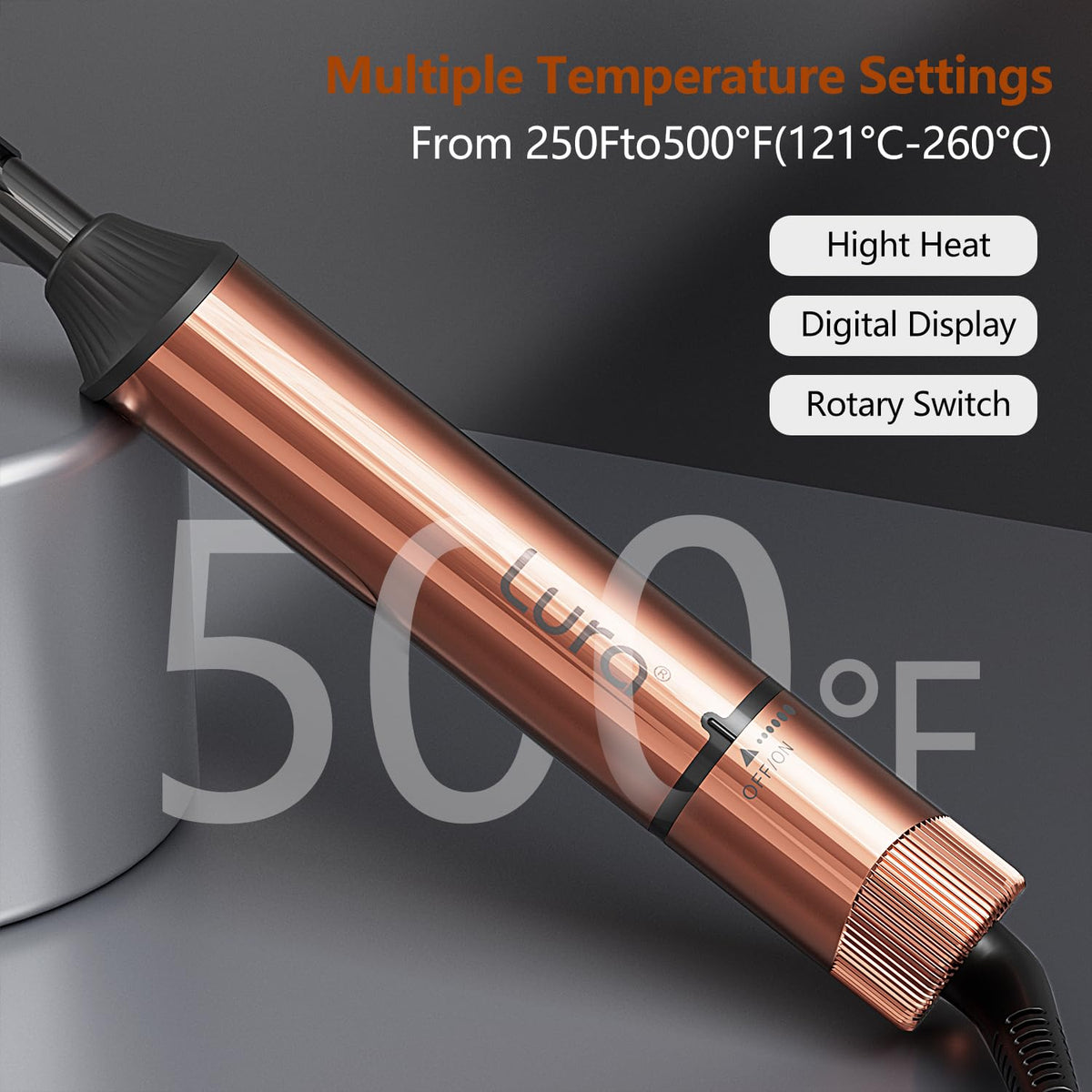 LURA Nano Titanium Hot Comb LED display shows precise temperature for easy straightening.