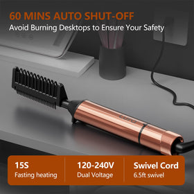 LURA Nano Titanium Hot Comb featuring rotating tail switch for safe, accurate styling.