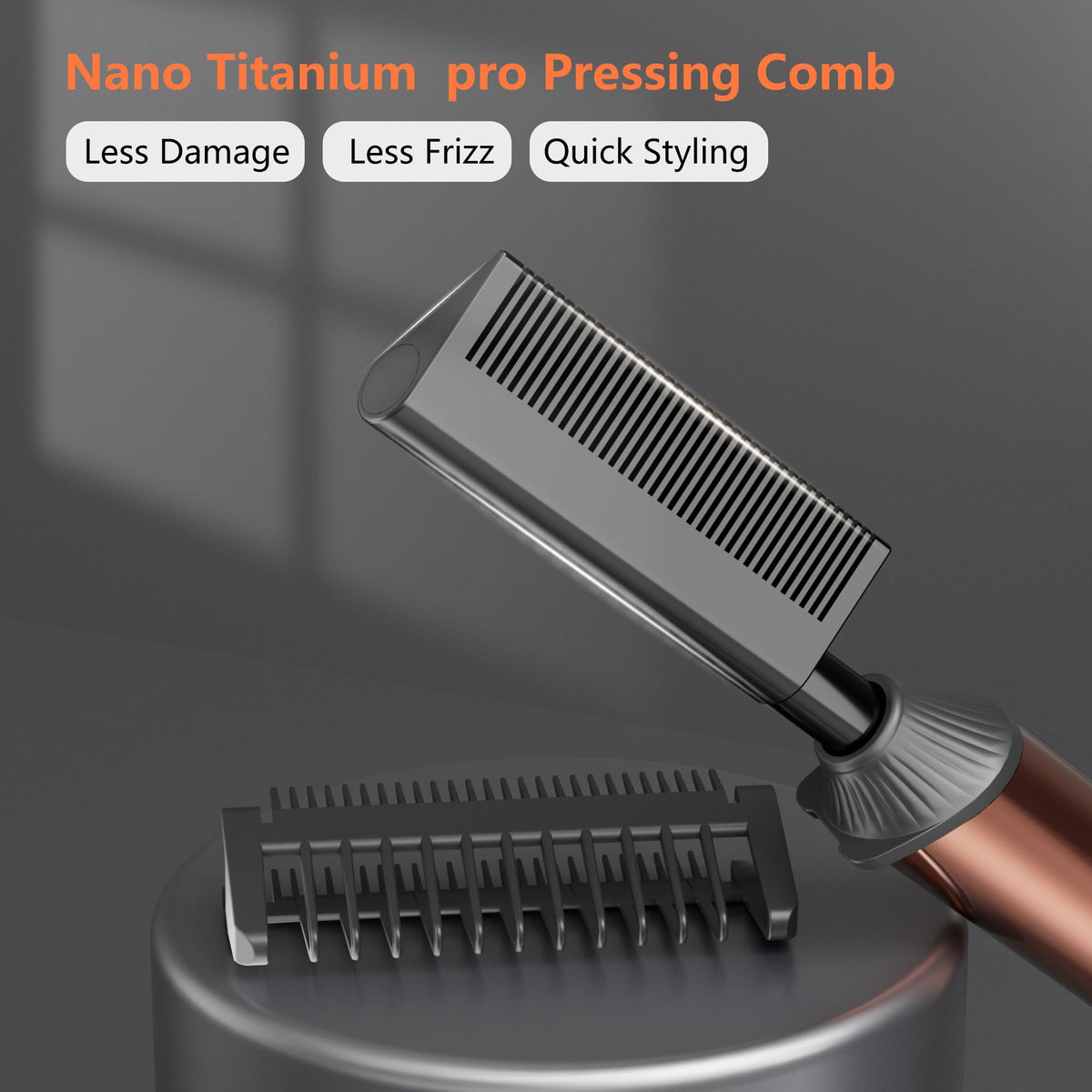 LURA Nano Titanium Hot Comb with titanium coating for fast heat recovery and even heat.
