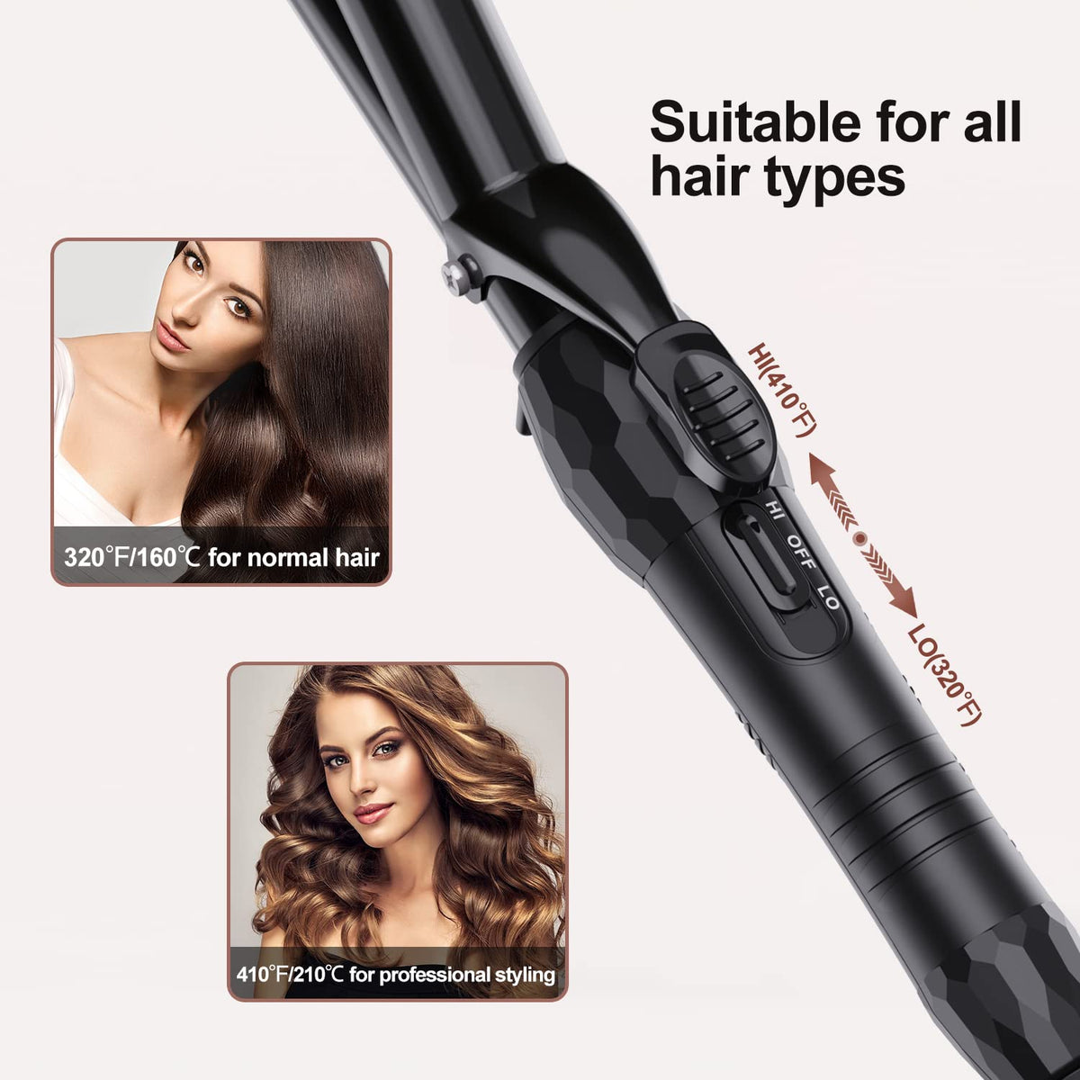 LURA soft-loose-waves for relaxed, elegant hairstyles with a glossy finish.