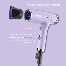 LURA travel accessory kit includes concentrator, diffuser, pouch, and universal plug.