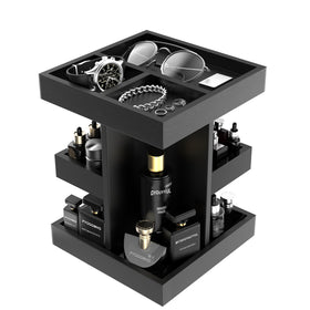Luraxquty Cologne Organizer for Men with 360° rotating design keeps fragrances accessible.