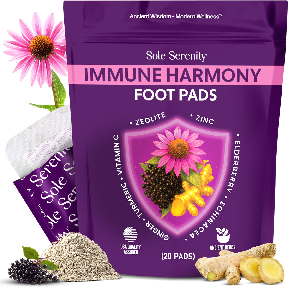 Lure Essentials Sole Serenity foot pads pack ready for a soothing evening ritual.