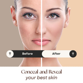 Lure Minerals Foundation swirled on skin for adjustable coverage