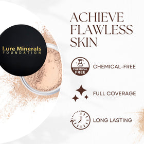 Lure Minerals Foundation with zinc sunscreen in the formula